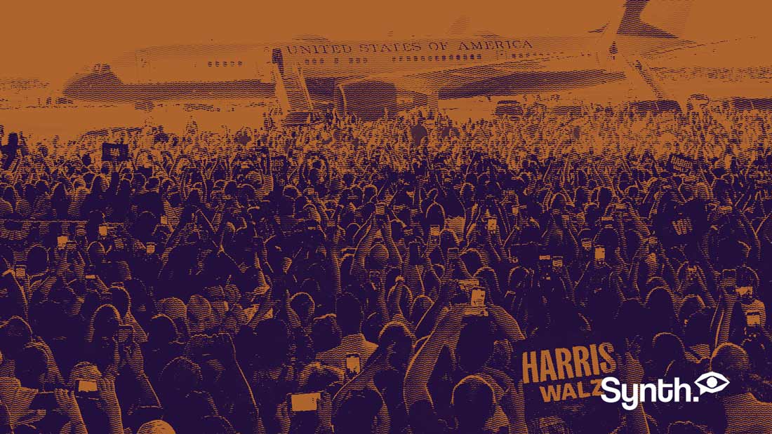 Une véritable image de la foule assistant à un meeting de Kamala Harris dénoncée comme artificiellement générée