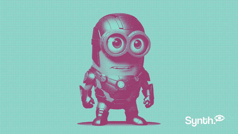 Un mignon qui porte l'armure d'Ironman, parfait mix de deux propriétés intellectuelle qu'il est facile de générer.