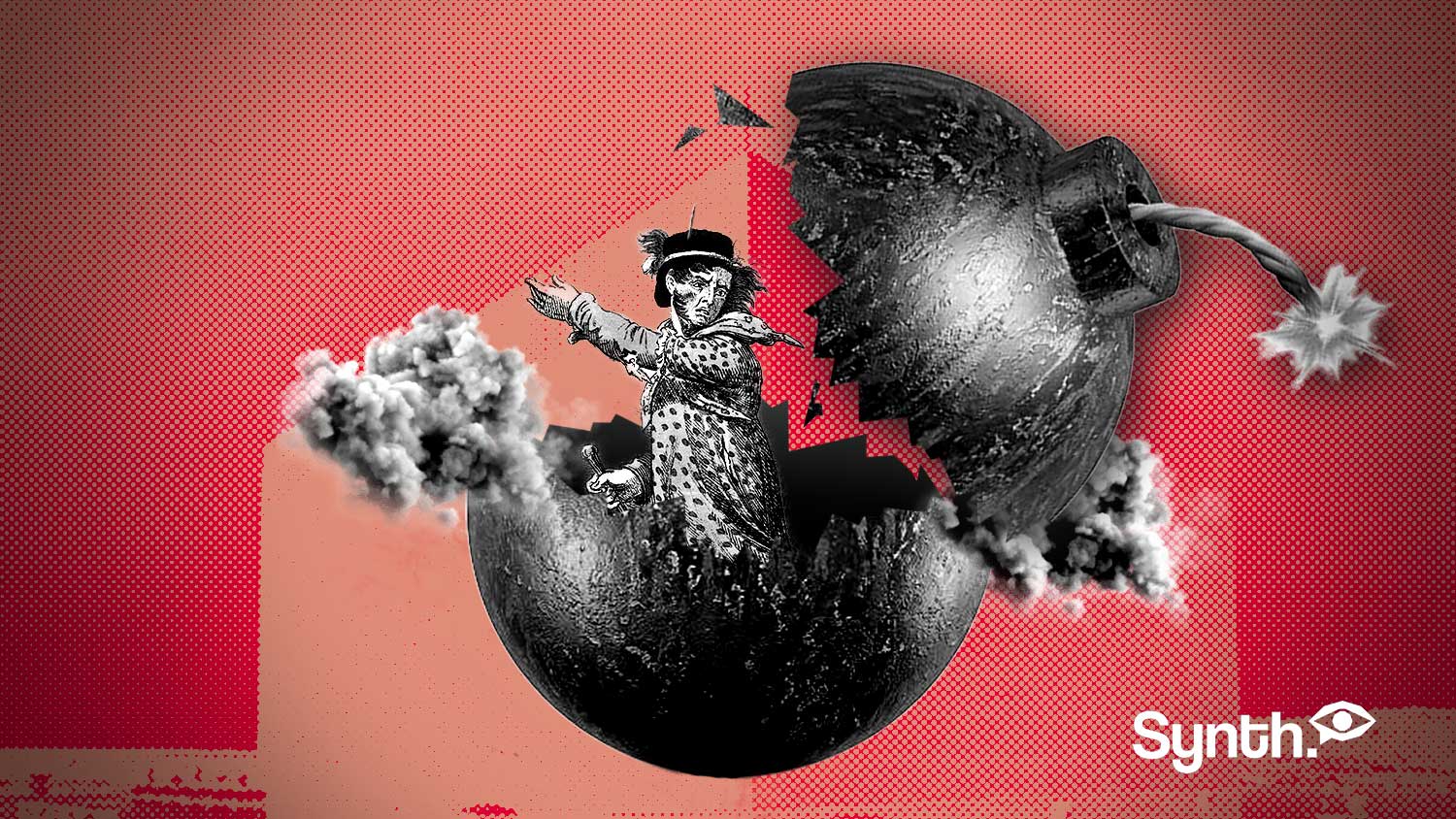 Ned Ludd, figure de la résistance luddite, sort d'une bombe devant le plus grand datacenter portugais à Covilha